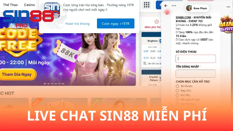 Cách liên hệ nhà cái Sin88 nhanh chóng, miễn phí
